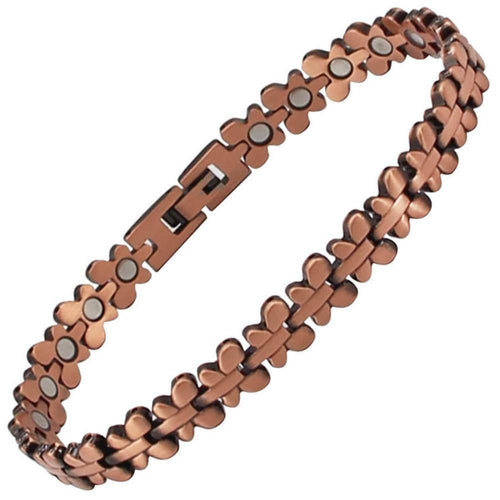 Female Butterfly Design Copper Magnetic Bracelet - Gauss Therapy