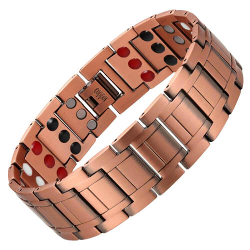 Powerful Triple Row Copper 4in1 Magnetic Bracelet - Gauss Therapy