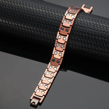 Load image into Gallery viewer, Mens Divine Copper Link Fully Magnetic Bracelet - Gauss Therapy
