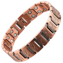 Load image into Gallery viewer, Copper Link Full Magnetic Bracelet - GaussTherapy
