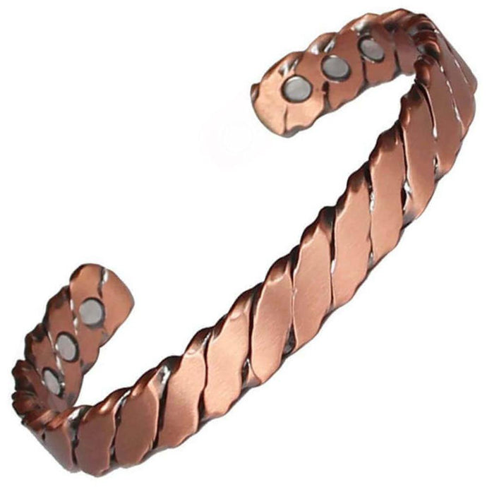 Trendy Twisted Copper Magnetic Bangle - Gauss Therapy