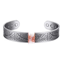 Load image into Gallery viewer, Tree of Life Unique Silver Copper Magnetic Bangle - Gauss Therapy

