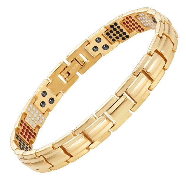 Ladies Gold Titanium Magnetic Bracelet - Gauss Therapy