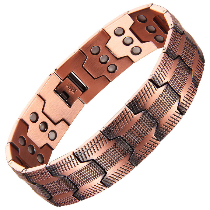 Ultra Strong Triple Row Copper Magnetic Bracelet - Gauss Therapy