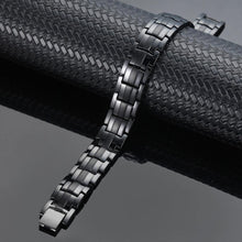 Load image into Gallery viewer, Black Titanium Hematite Magnetic Bracelet - Gauss Therapy
