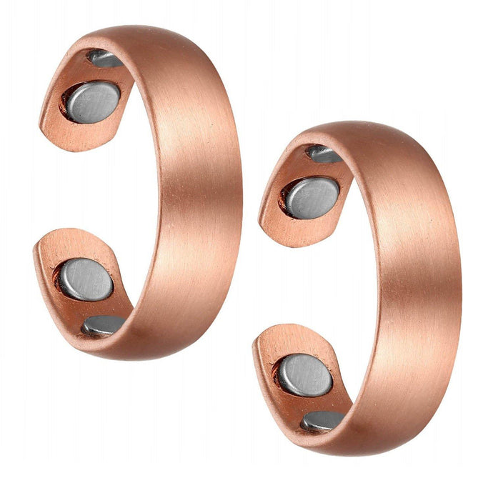 Set of Two - Rounded Copper Magnetic Rings - Gauss Therapy