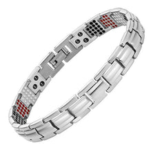 Load image into Gallery viewer, Ladies Silver Titanium Magnetic Bracelet - Gauss Therapy
