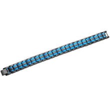 Load image into Gallery viewer, Blue Black Titanium 4in1 Magnetic Therapy Bracelet - Gauss Therapy
