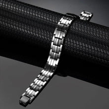 Load image into Gallery viewer, Gun Metal 4in1 Titanium Magnetic Therapy Bracelet - Gauss Therapy
