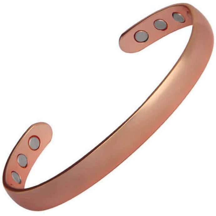 Simple Smooth Magnetic Copper Bangle - Gauss Therapy