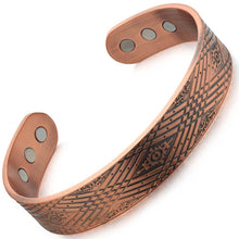 Load image into Gallery viewer, Celtic Design Magnetic Copper Bangle - Gauss Therapy
