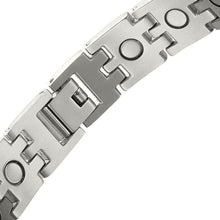 Load image into Gallery viewer, Silver Titanium Magnetic Bracelet - Gauss Therapy
