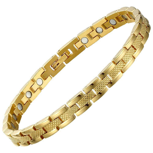 Affinity Gold Stainless Steel Magnetic Bracelet - Gauss Therapy