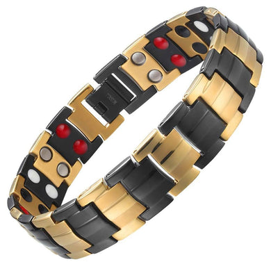 Black Gold Titanium 4in1 Magnetic Therapy Bracelet - Gauss Therapy