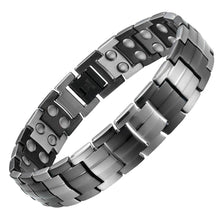Load image into Gallery viewer, Gun Metal Titanium Strong Magnetic Therapy Bracelet - Gauss Therapy
