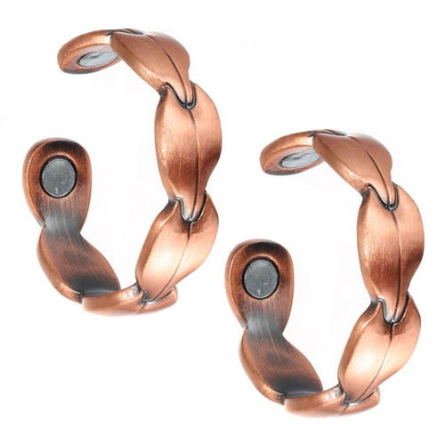 Set of Two - Cute Copper Magnetic Rings - Gauss Therapy