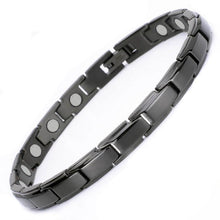 Load image into Gallery viewer, Trinity Black Stainless Steel Magnetic Bracelet - Gauss Therapy
