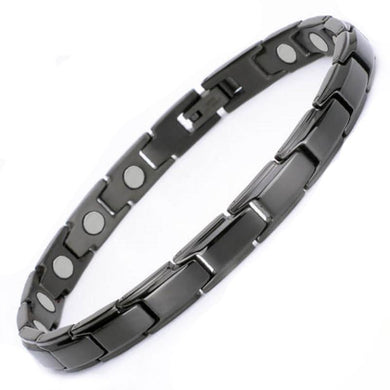 Trinity Black Stainless Steel Magnetic Bracelet - Gauss Therapy