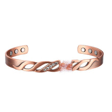 Load image into Gallery viewer, Ladies Elegant Crystal Copper Magnetic Bangle - Gauss Therapy
