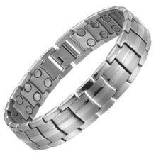 Load image into Gallery viewer, silver magnetic bracelet for men

