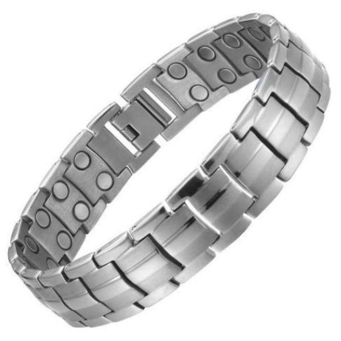 silver magnetic bracelet for men