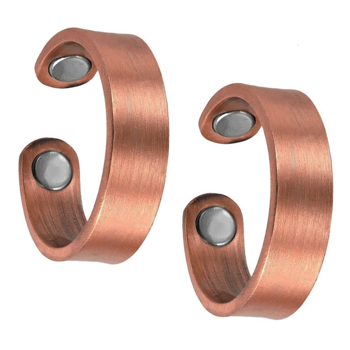 Set of Two - Plain Copper Magnetic Rings - Gauss Therapy