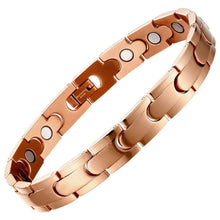 Load image into Gallery viewer, Synergy Rose Gold Stainless Bracelet - Gauss Therapy
