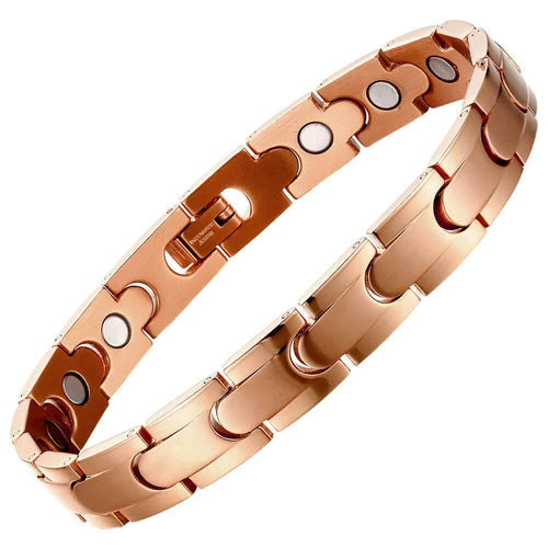 Synergy Rose Gold Stainless Bracelet - Gauss Therapy